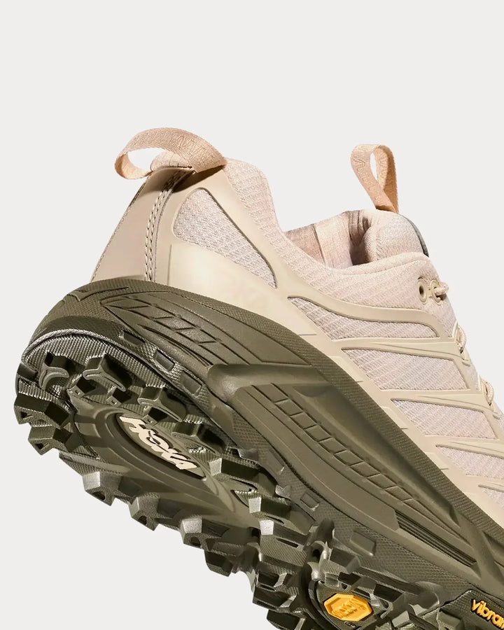 Hoka Mafate Three2 - Bege Claro/Verde Oliva Escuro