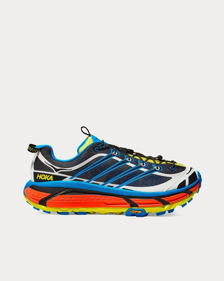 Hoka Mafate Three2 - Preto/Azul Royal/Laranja