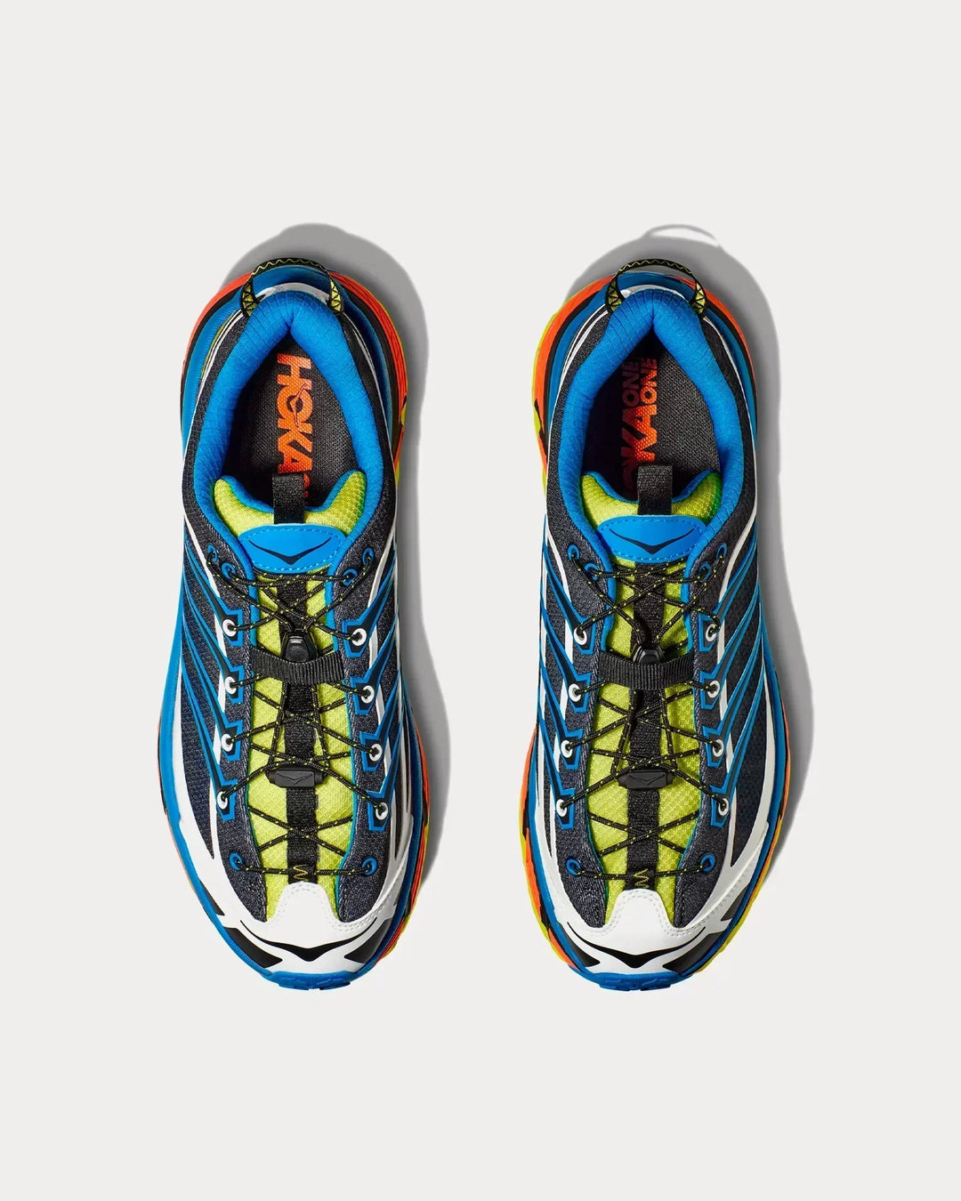Hoka Mafate Three2 - Preto/Azul Royal/Laranja