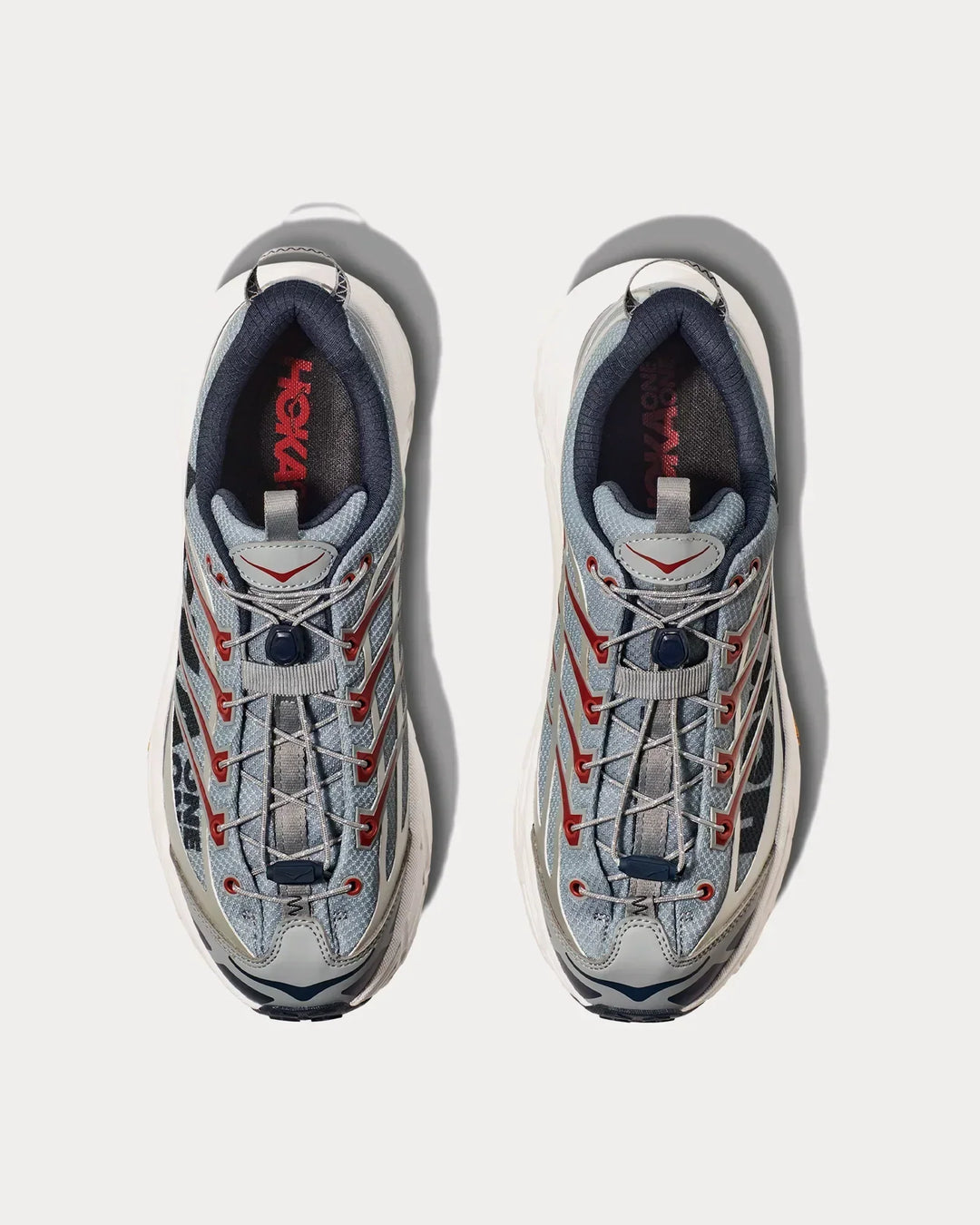 Hoka Mafate Three2 - Cinza/Vermelho