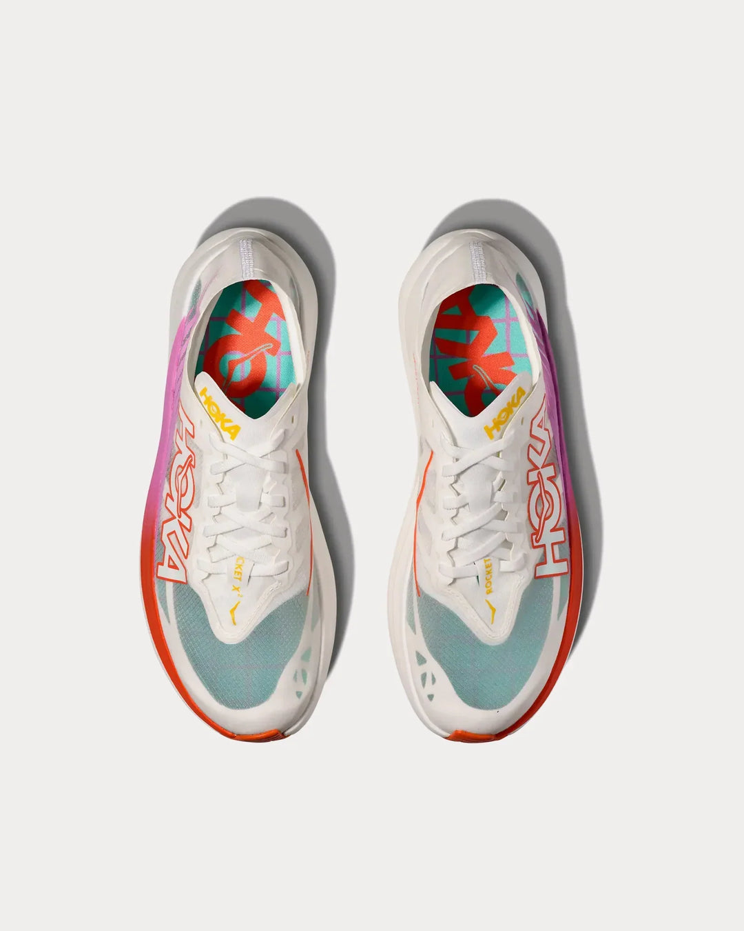 Hoka Rocket X 2 - Lilás Rosado/Vermelho Alaranjado