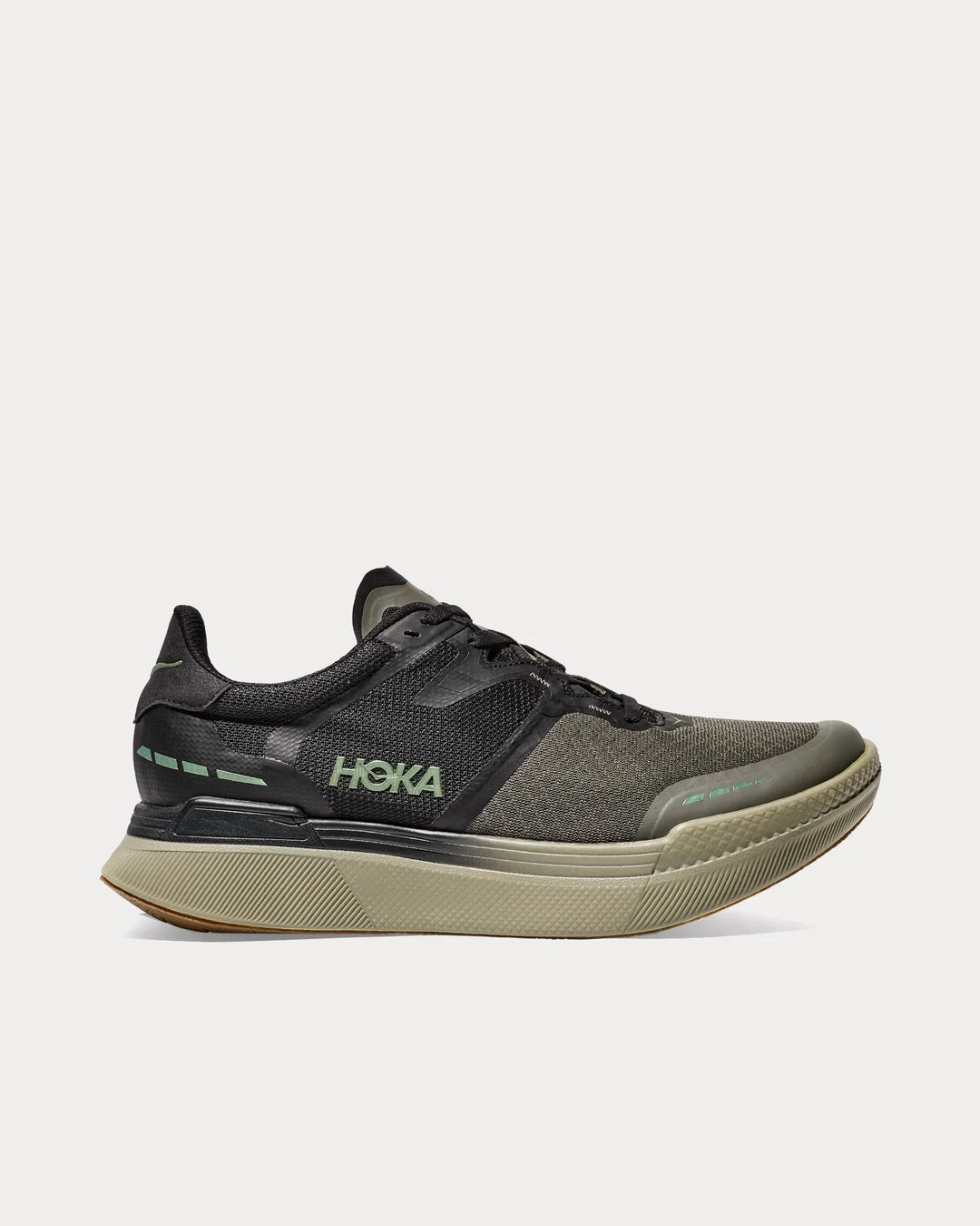 Hoka Transport X - Preto Grafite/Verde Menta