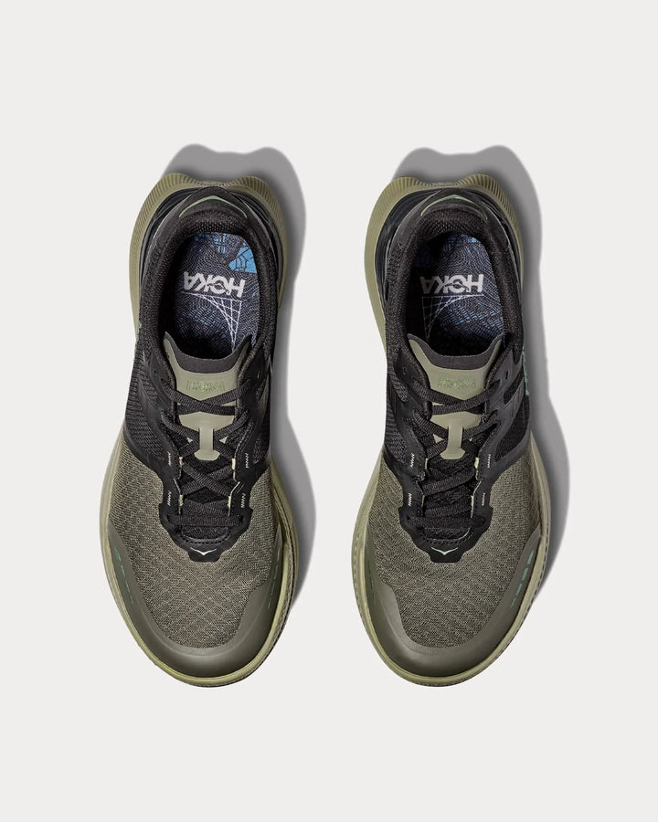 Hoka Transport X - Preto Grafite/Verde Menta