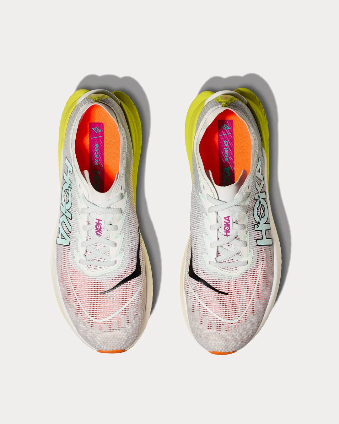 Hoka Mach X 2 – Cinza/Amarelo