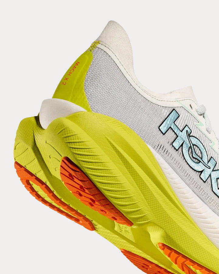 Hoka Mach X 2 – Cinza/Amarelo