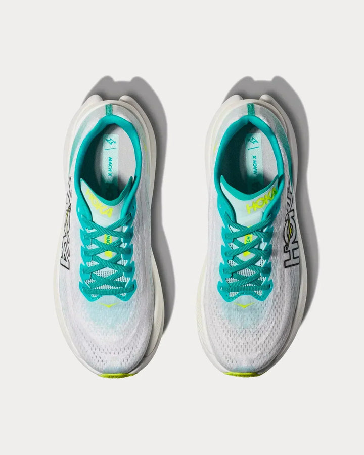 Hoka Mach X - Branco/Verde Turquesa