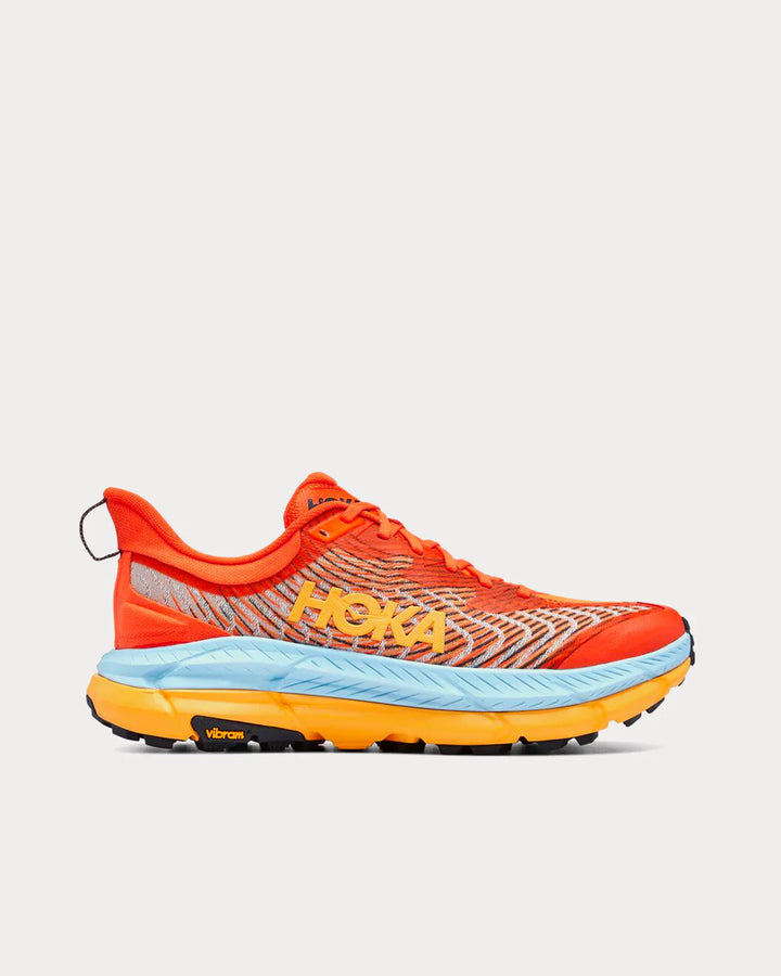 Hoka Mafate Speed 4 - Laranja Avermelhado/Azul Celeste