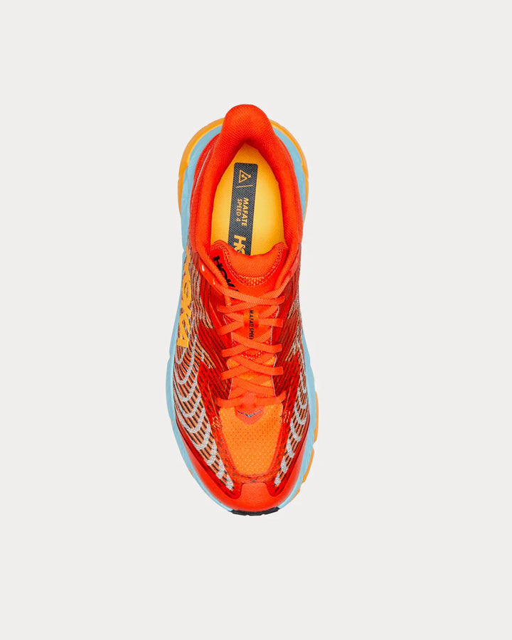 Hoka Mafate Speed 4 - Laranja Avermelhado/Azul Celeste
