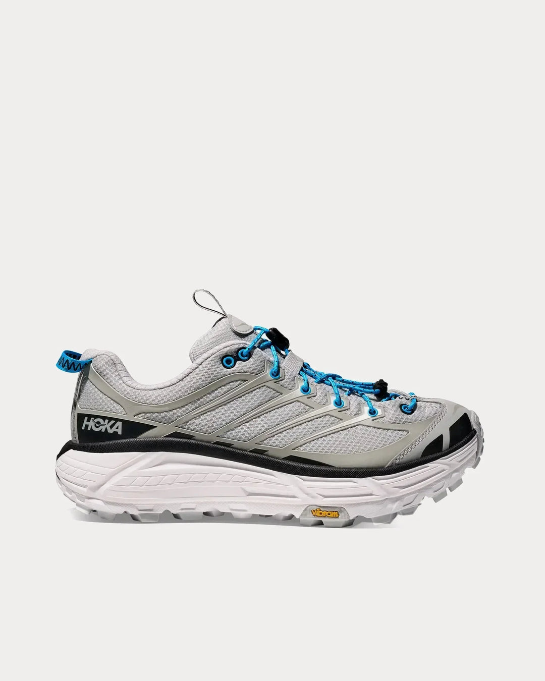 Hoka Mafate Three2 - Cinza/Preto/Azul Royal