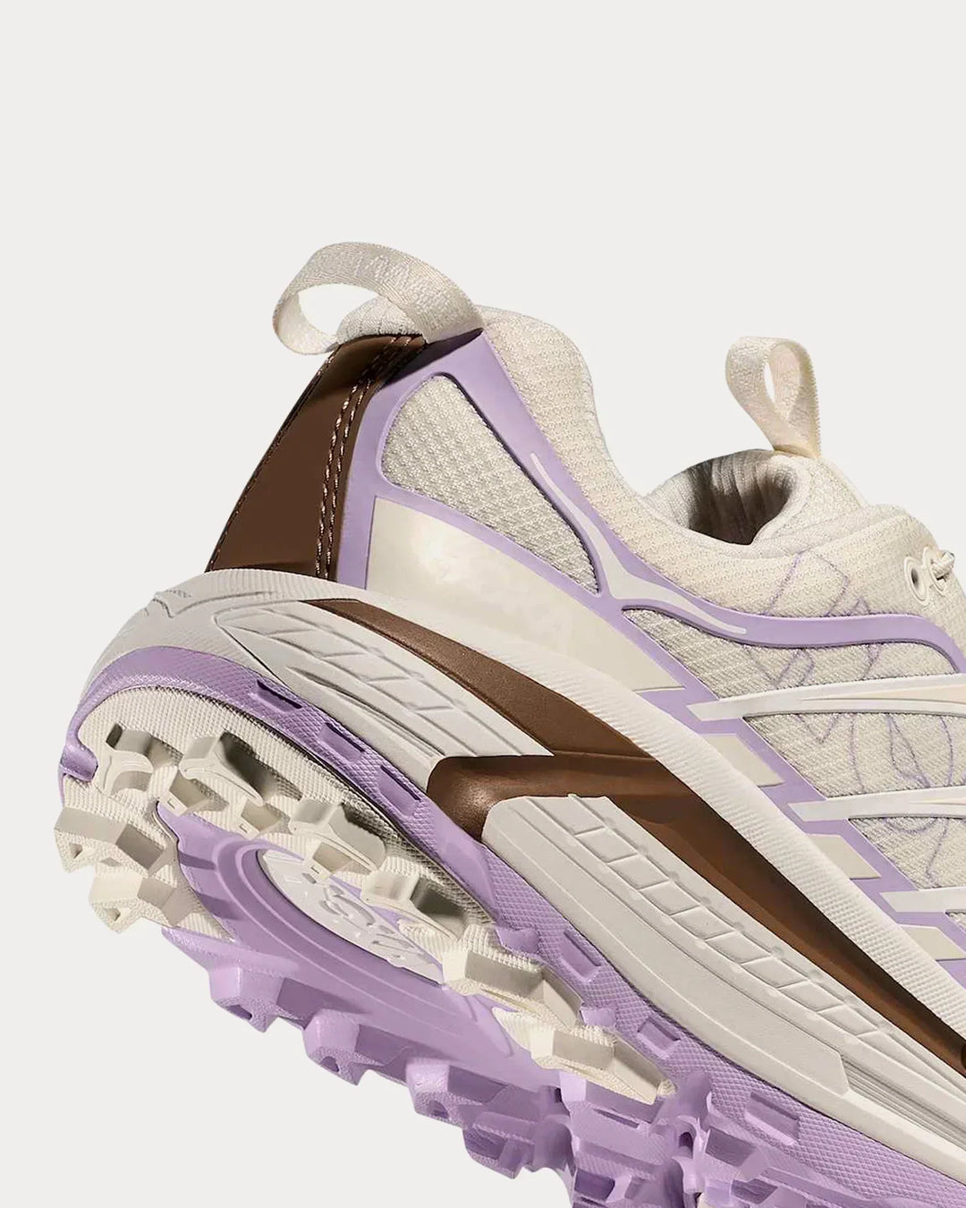 Hoka Mafate Three2 - Off White/Lavanda/Marrom Escuro
