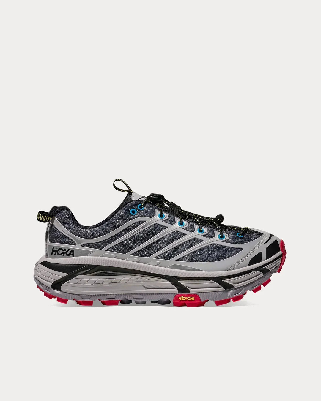 Hoka Mafate Three2 - Preto/Cinza/Vermelho