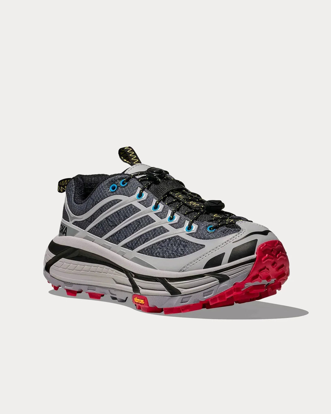 Hoka Mafate Three2 - Preto/Cinza/Vermelho