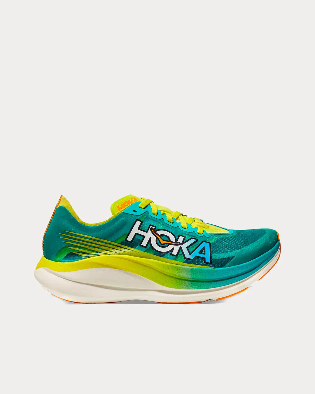 Hoka Rocket X 2 - Verde Turquesa/Amarelo Neon