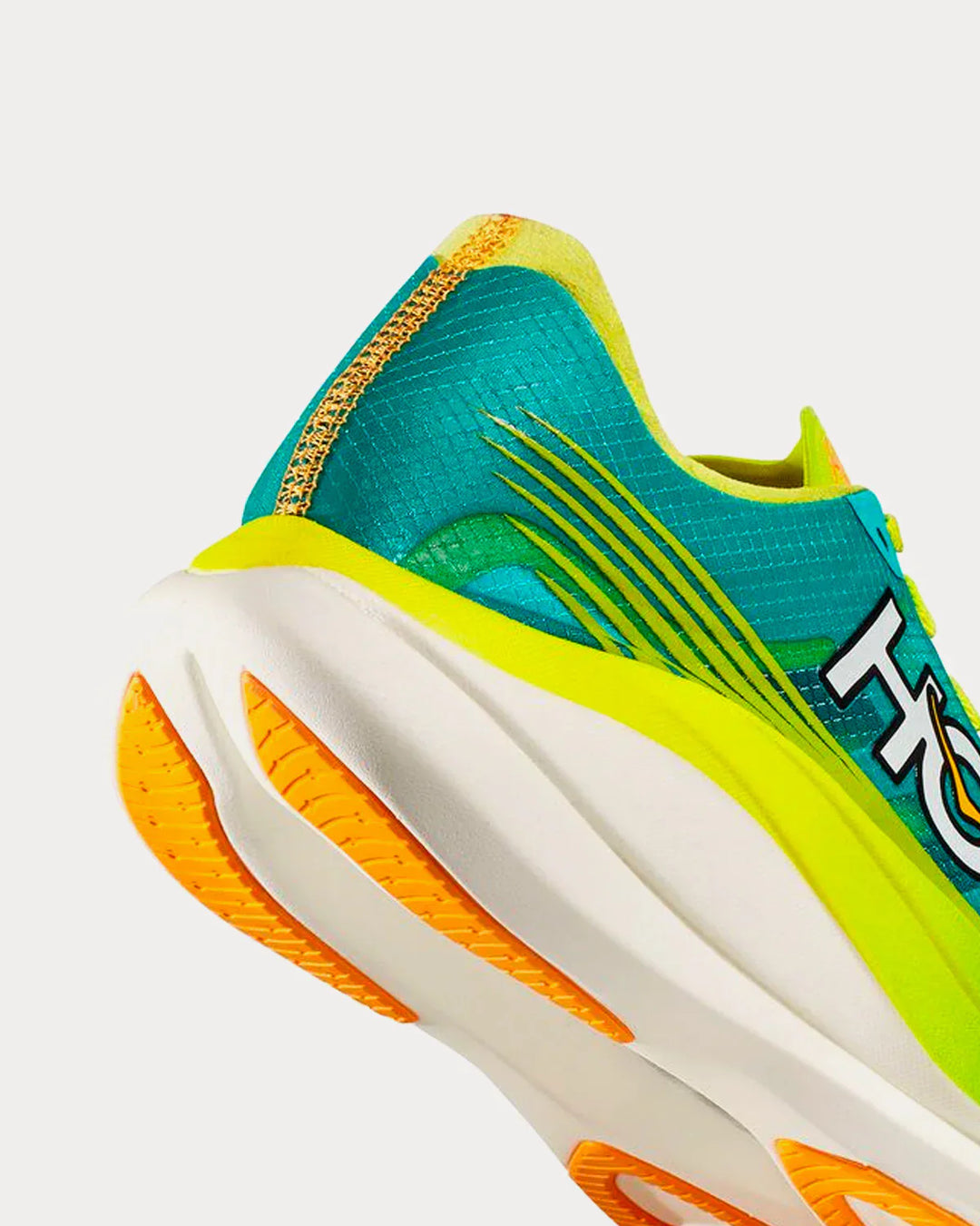Hoka Rocket X 2 - Verde Turquesa/Amarelo Neon