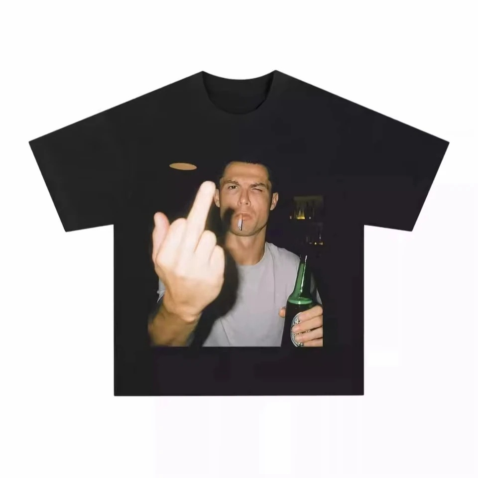 Camiseta Masculina Cristiano Ronaldo - Preto