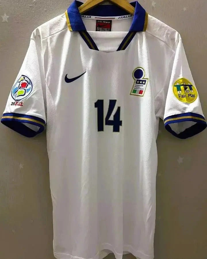 Camisa Retrô Itália 1996/97 Away - DEL PIERO #14 (+Patches)