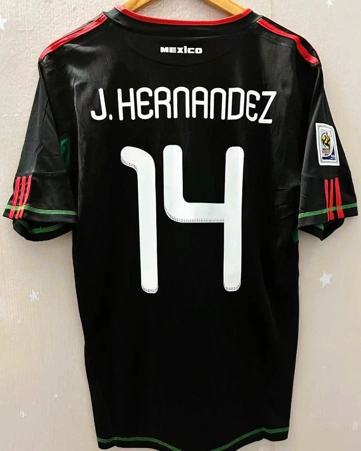 Camisa Retrô México 2010/11 Away - J. HERNANDEZ #14 (+Patches)