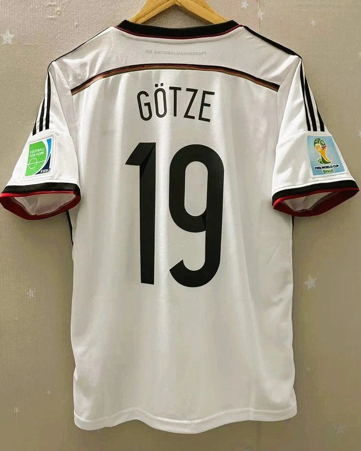 Camisa Retrô Alemanha 2014/15 Home - GOTZE #19 (+Patches)