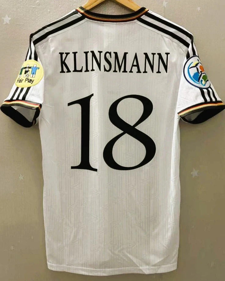 Camisa Retrô Alemanha 1996/97 Home - KLINSMANN #18 (+Patches)