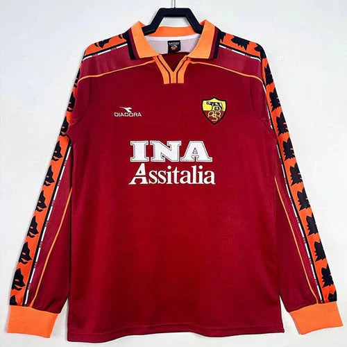Camisa Retrô Roma 1998/99 Home - Manga Longa