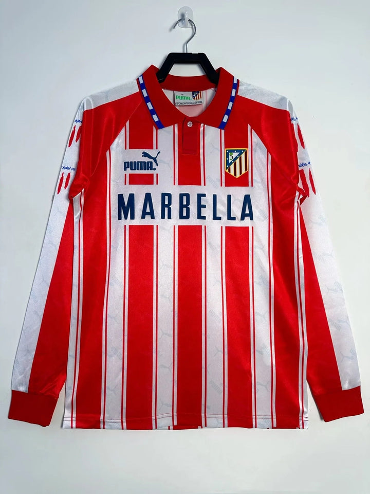 Camisa Retrô Atletico Madrid 1994/95 Home - Manga Longa