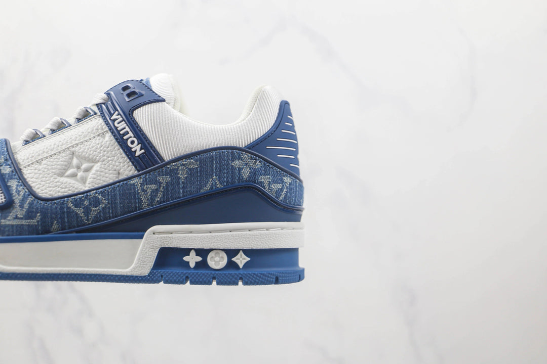Louis Vuitton LV Trainer – Denim Monogram Branco/Azul
