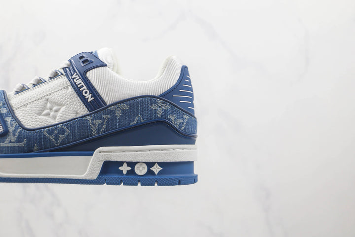 Louis Vuitton LV Trainer – Denim Monogram Branco/Azul