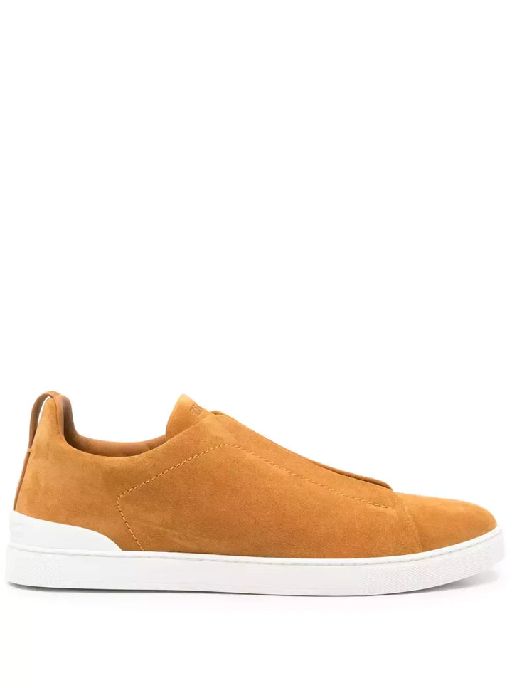 Tênis Zegna Triple Stitch Suede – Mustard