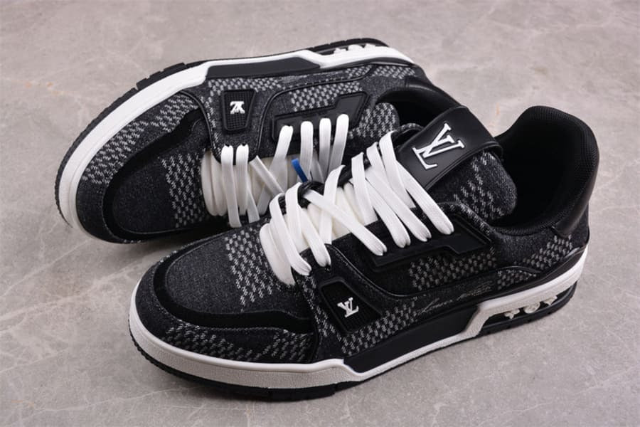 Louis Vuitton LV Trainer – Preto Damier 3D Denim