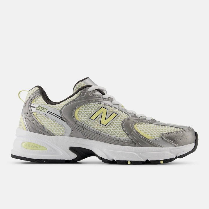 New Balance 530 – Cinza/Amarelo Claro
