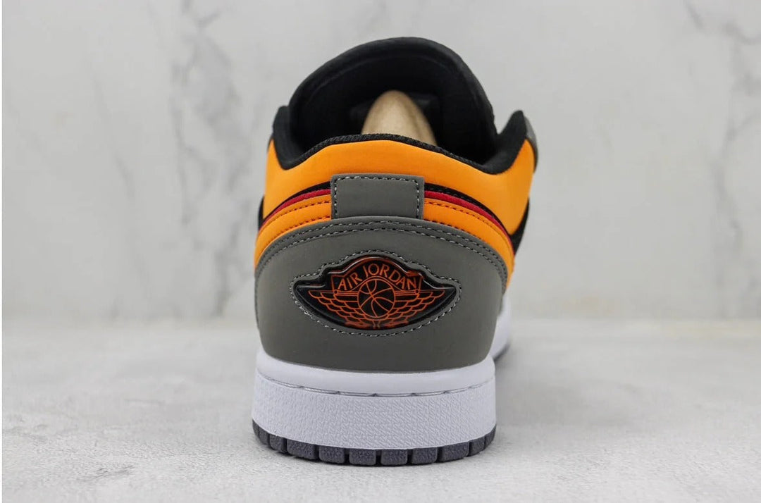 Jordan 1 Low Cinza Grafite Laranja Vívido