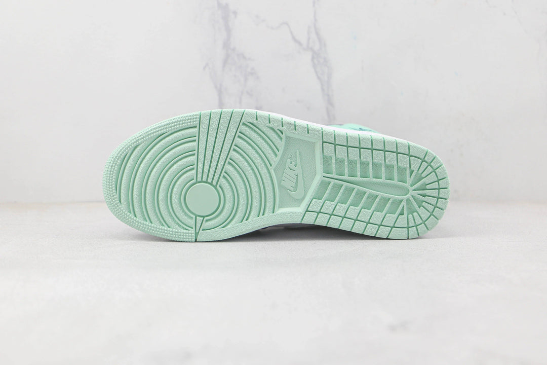 Jordan 1 Mid - Branco/Azul Marinho/Verde Menta