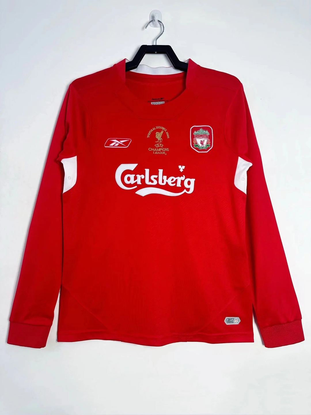 Camisa Retrô Liverpool 2004/05 UCL Home - Manga Longa