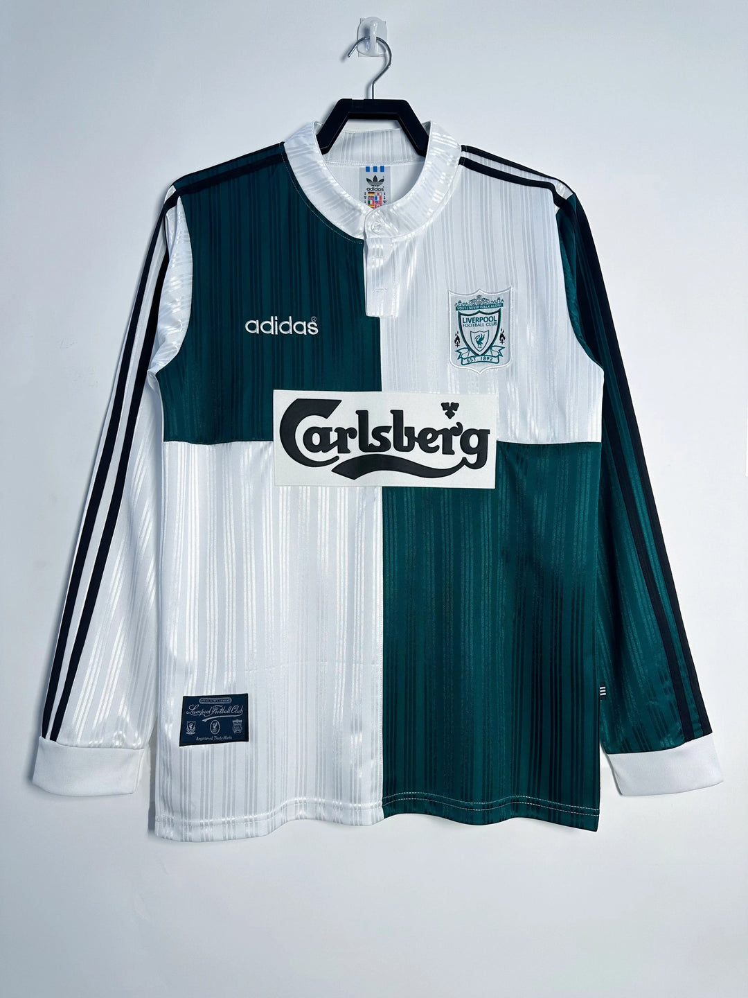 Camisa Retrô Liverpool 1995/96 Away - Manga Longa