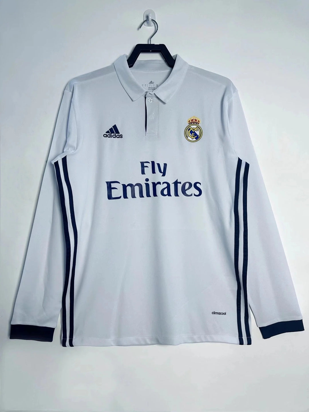 Camisa Retrô Real Madrid 2016/17 Home - Manga Longa