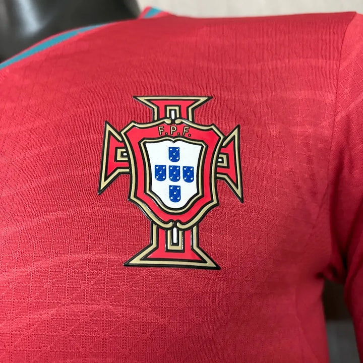 Camisa Portugal Home 2026 Manga Longa - Versão Jogador
