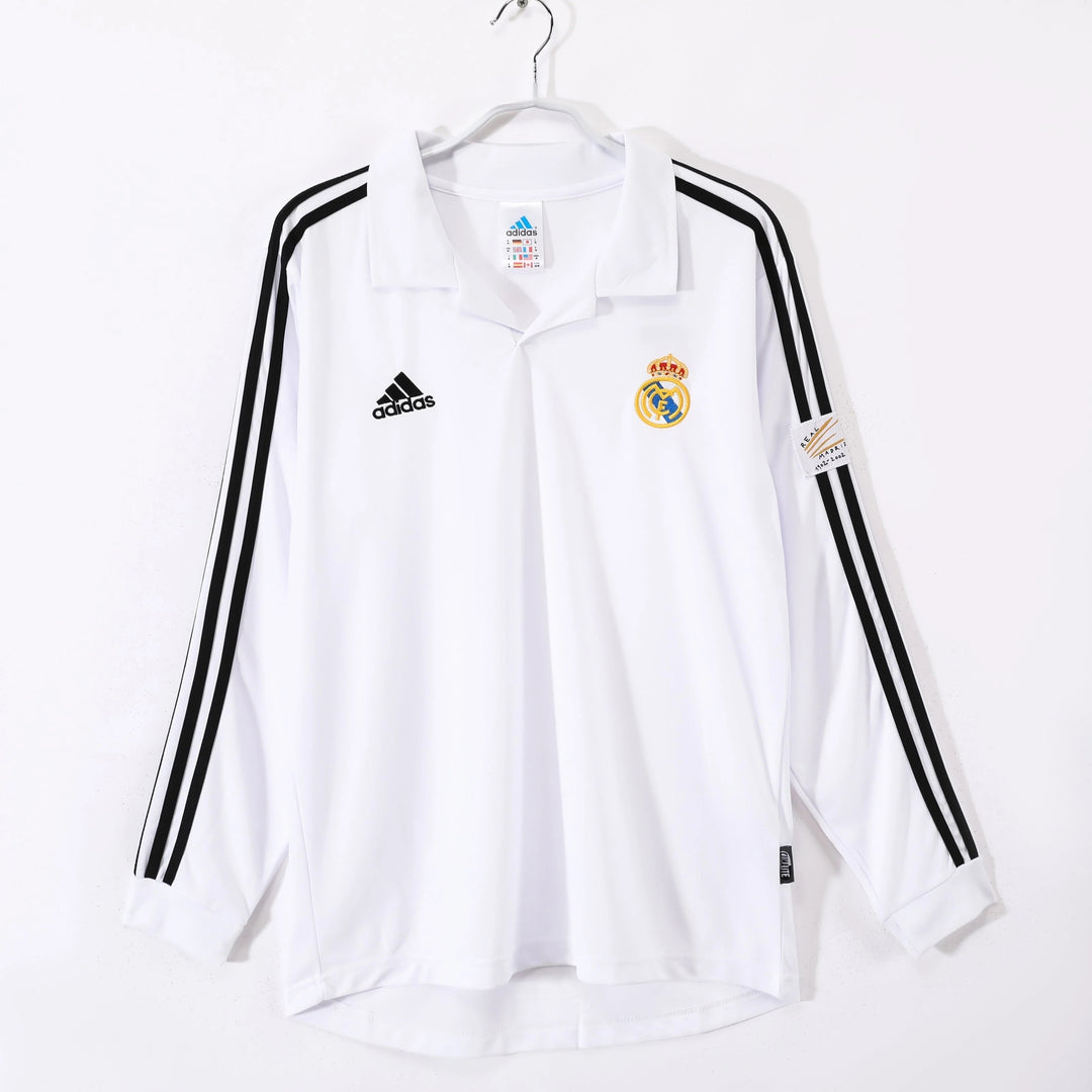 Camisa Retrô Real Madrid 2002/03 Home - Manga Longa