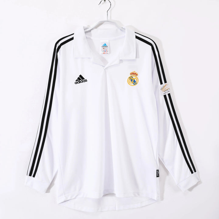 Camisa Retrô Real Madrid 2002/03 Home - Manga Longa