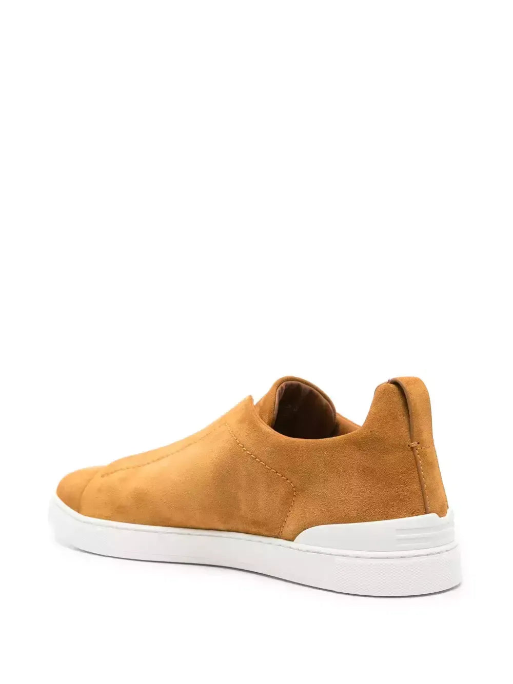 Tênis Zegna Triple Stitch Suede – Mustard