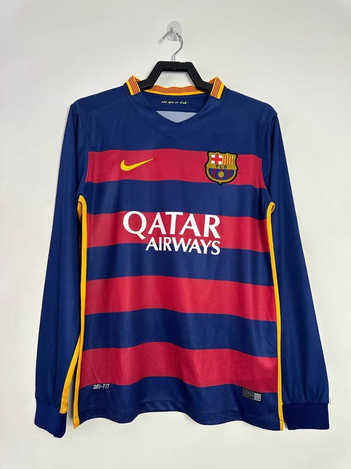Camisa Retrô Barcelona 2015/16 Home - Manga Longa