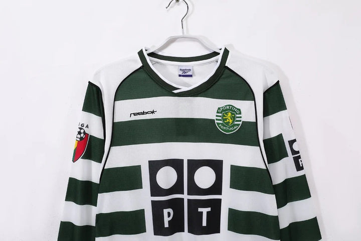 Camisa Retrô Sporting 2001/03 Home - Manga Longa