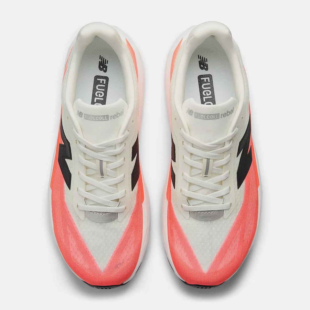 New Balance FuelCell Rebel v5 - Branco/Laranja