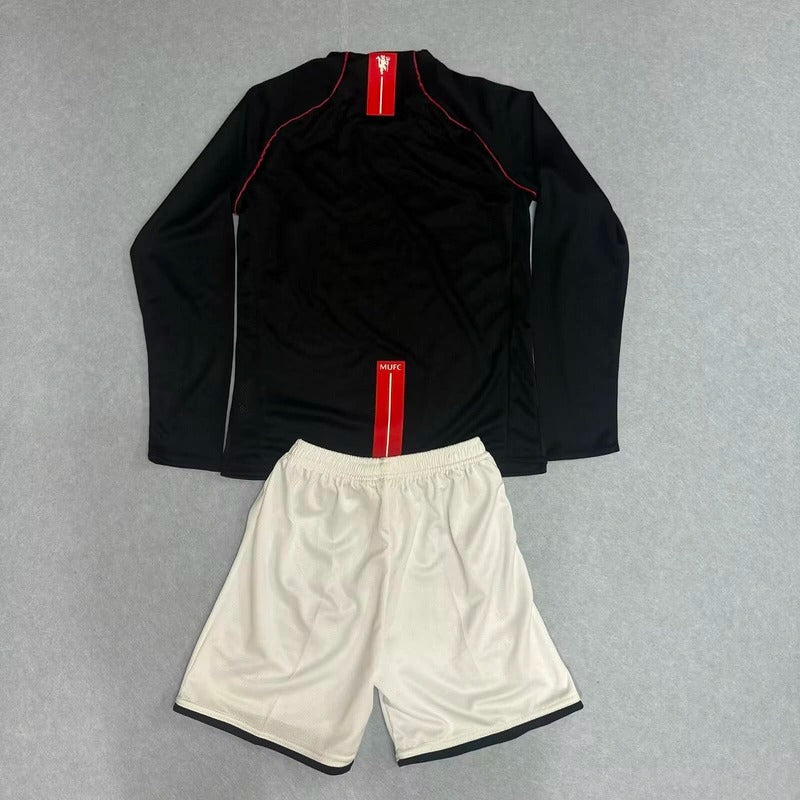 Camisa Retrô Manchester United 2007/08 Away Manga Longa Infantil – Belt Sports