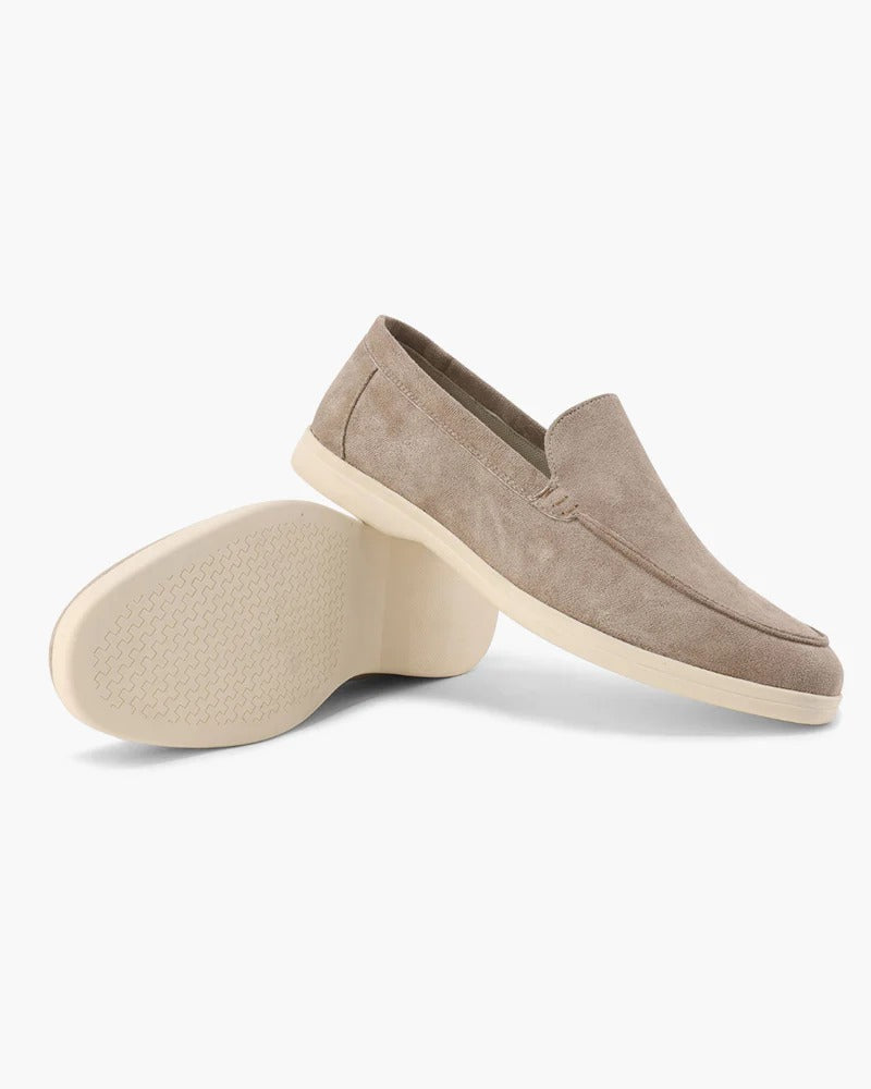 Mocassins de Camurça Confort - Taupe