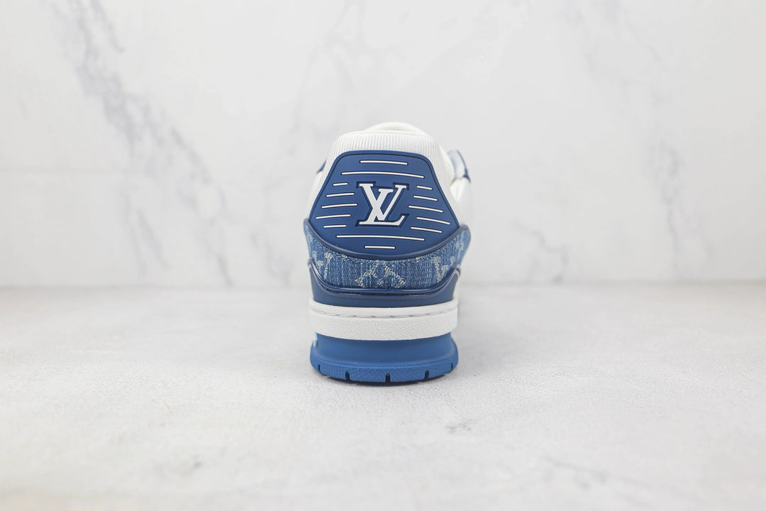 Louis Vuitton LV Trainer – Denim Monogram Branco/Azul