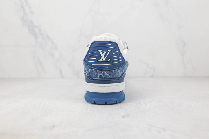 Louis Vuitton LV Trainer – Denim Monogram Branco/Azul