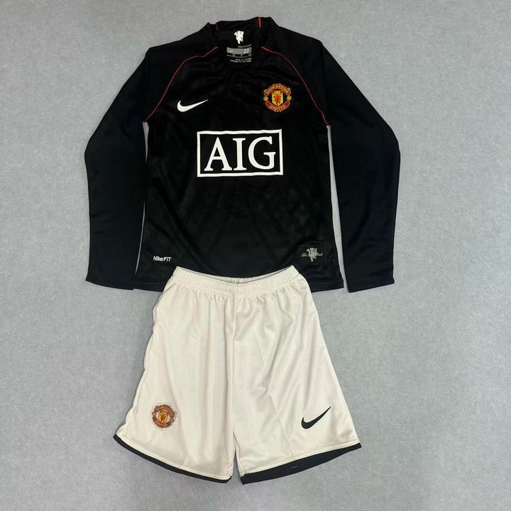 Camisa Retrô Manchester United 2007/08 Away Manga Longa Infantil – Belt Sports