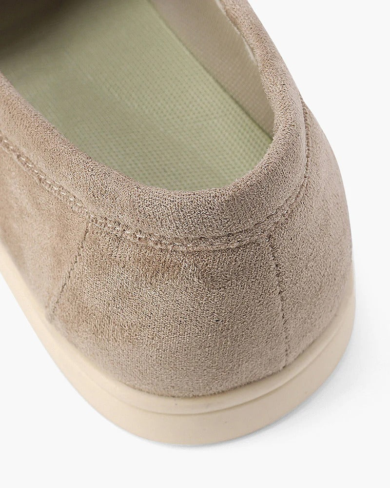 Mocassins de Camurça Confort - Taupe