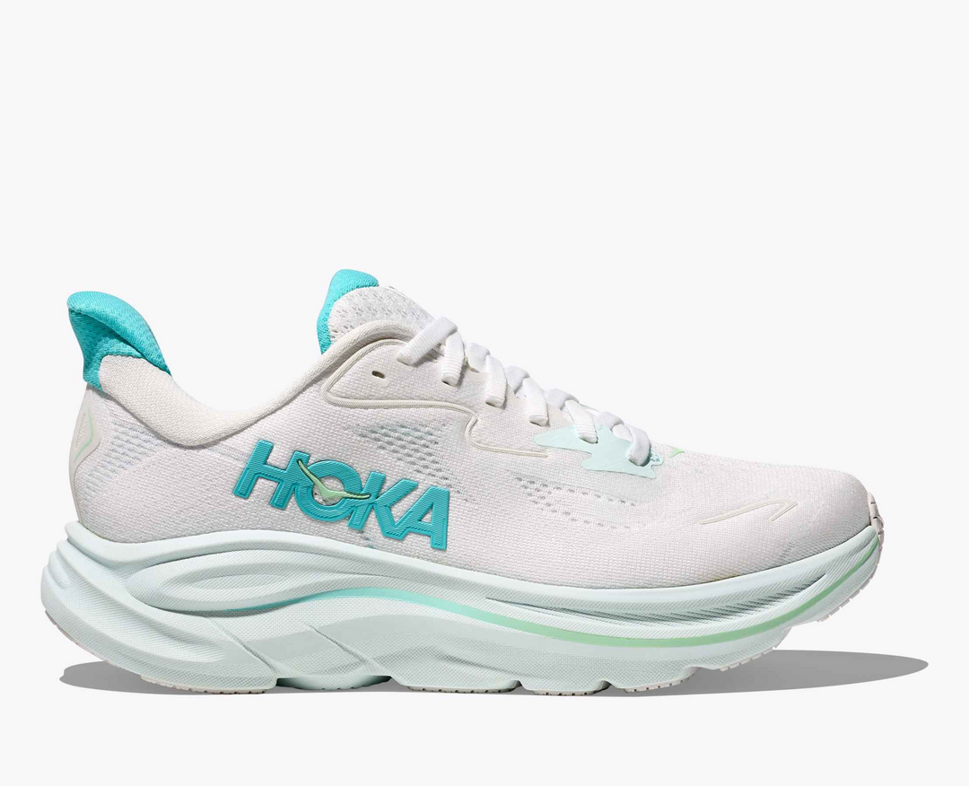 Hoka Clifton 10 - Branco/Azul Turquesa
