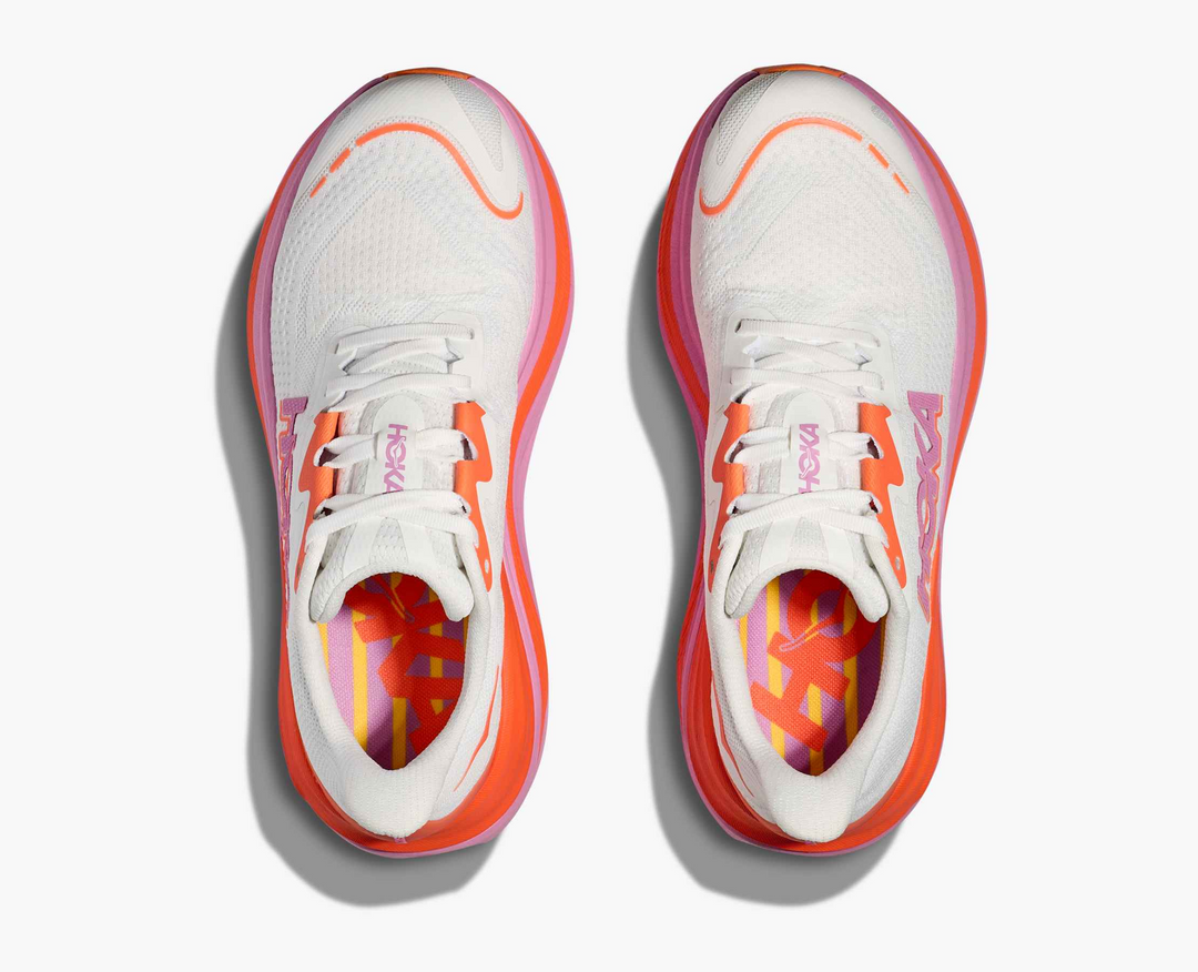 Hoka Skyward X - Branco/Laranja/Rosa